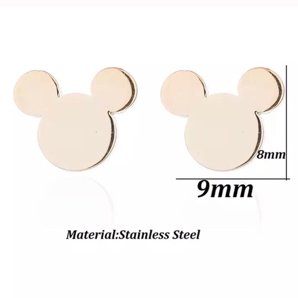 Silver Mickey mouse shaped earrings - Picture 3 of 3